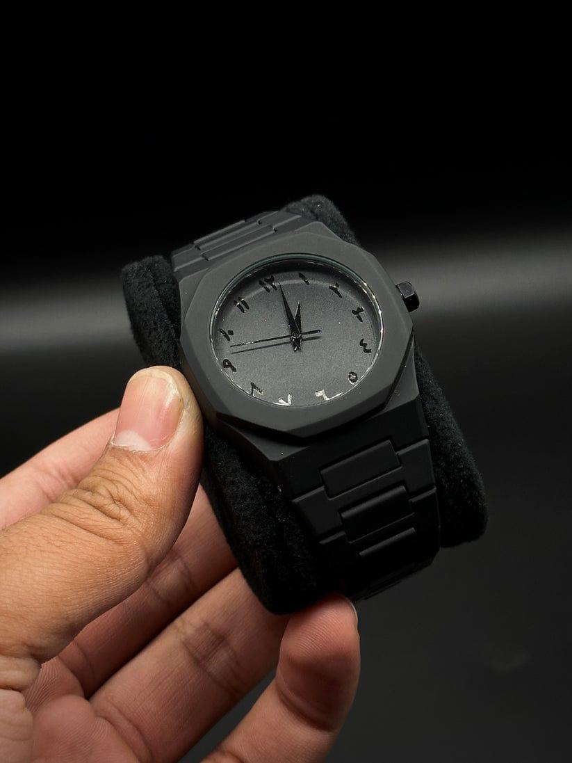 Arabic Aura Black Watch-Quartz Analogue Watch