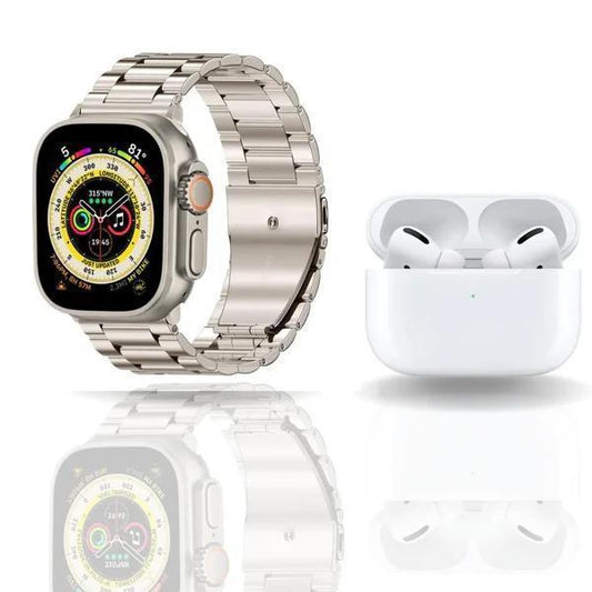 Smartwatch and earbuds set-3 Pcs Multicolor Silicon Rubber Ensemble