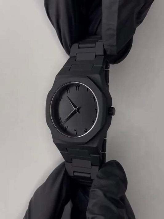 Arabic Aura Black Watch-Quartz Analogue Watch